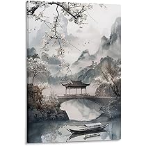 絵画　風景 Amazon.co.jp: 木村由記夫 忍野富士に桜 SM号 シルバー 油彩画